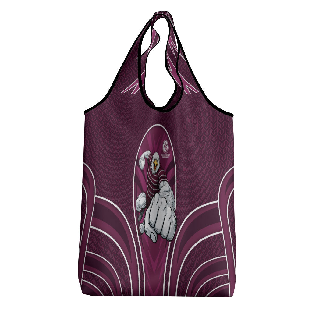 Manly Warringah Sea Eagles Rugby Mascot Grocery Bag Australian Rugby Culture - Tribal Inspired Eagle