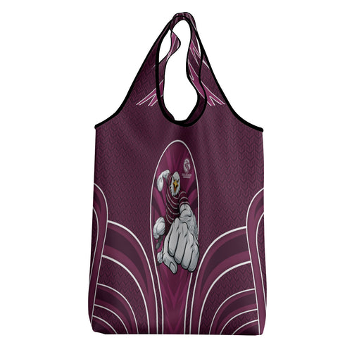 Manly Warringah Sea Eagles Rugby Mascot Grocery Bag Australian Rugby Culture - Tribal Inspired Eagle