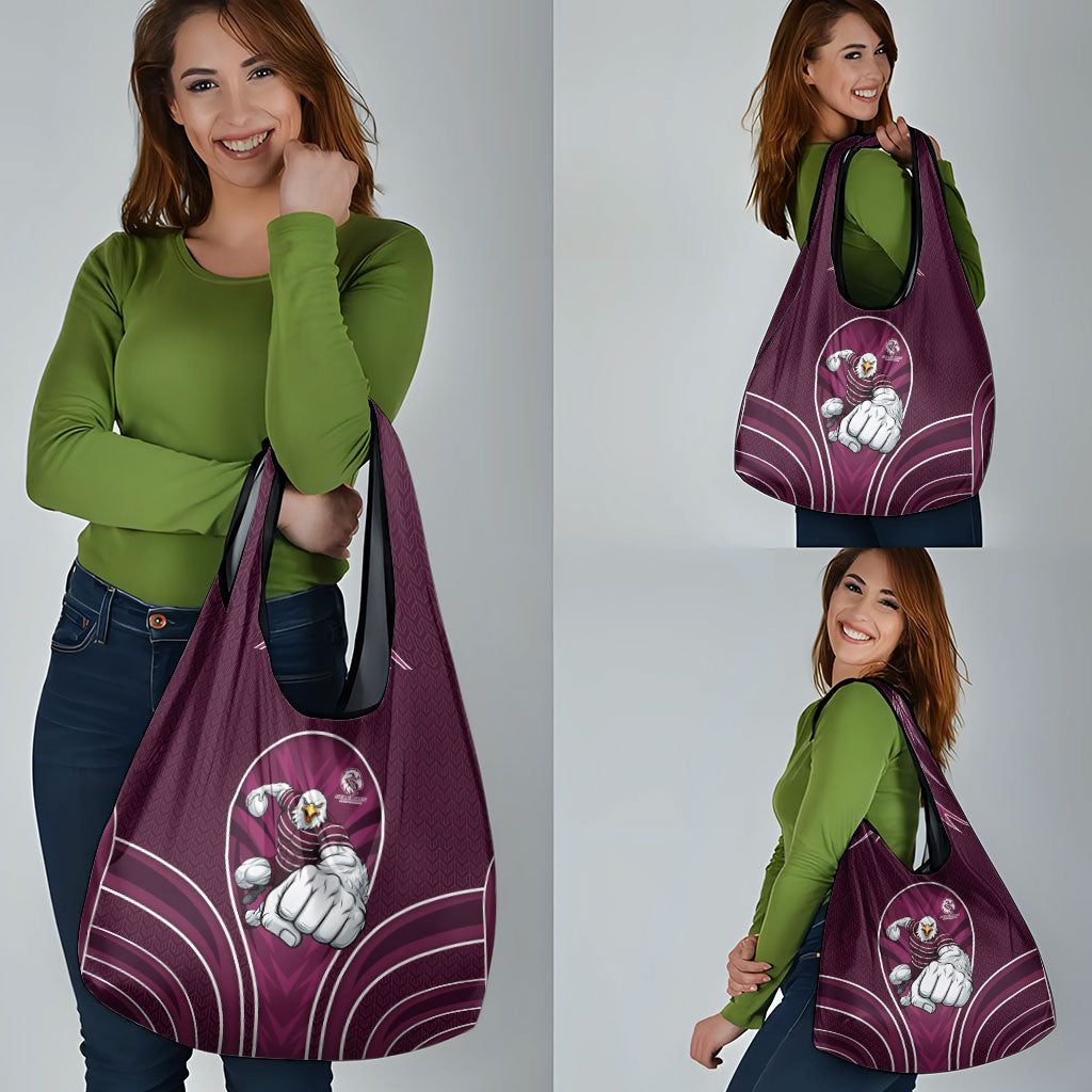 Manly Warringah Sea Eagles Rugby Mascot Grocery Bag Australian Rugby Culture - Tribal Inspired Eagle