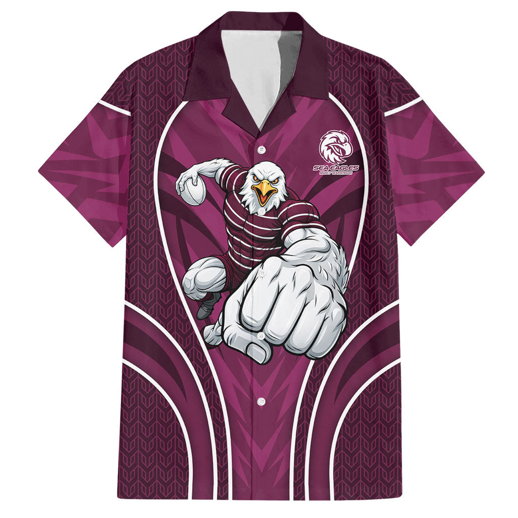 Manly Warringah Sea Eagles Rugby Mascot Hawaiian Shirt Australian Rugby Culture - Tribal Inspired Eagle
