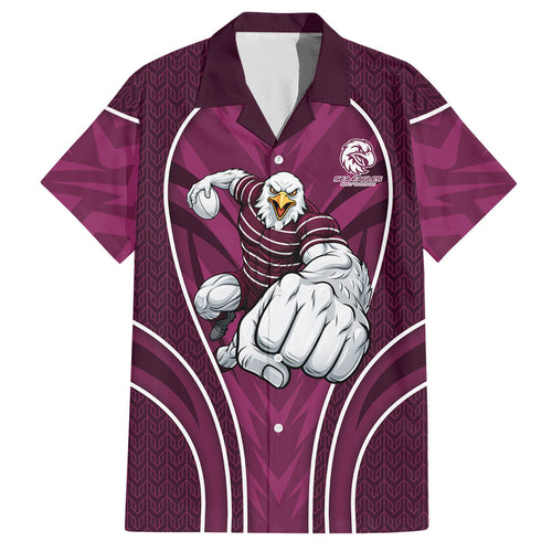 Manly Warringah Sea Eagles Rugby Mascot Hawaiian Shirt Australian Rugby Culture - Tribal Inspired Eagle