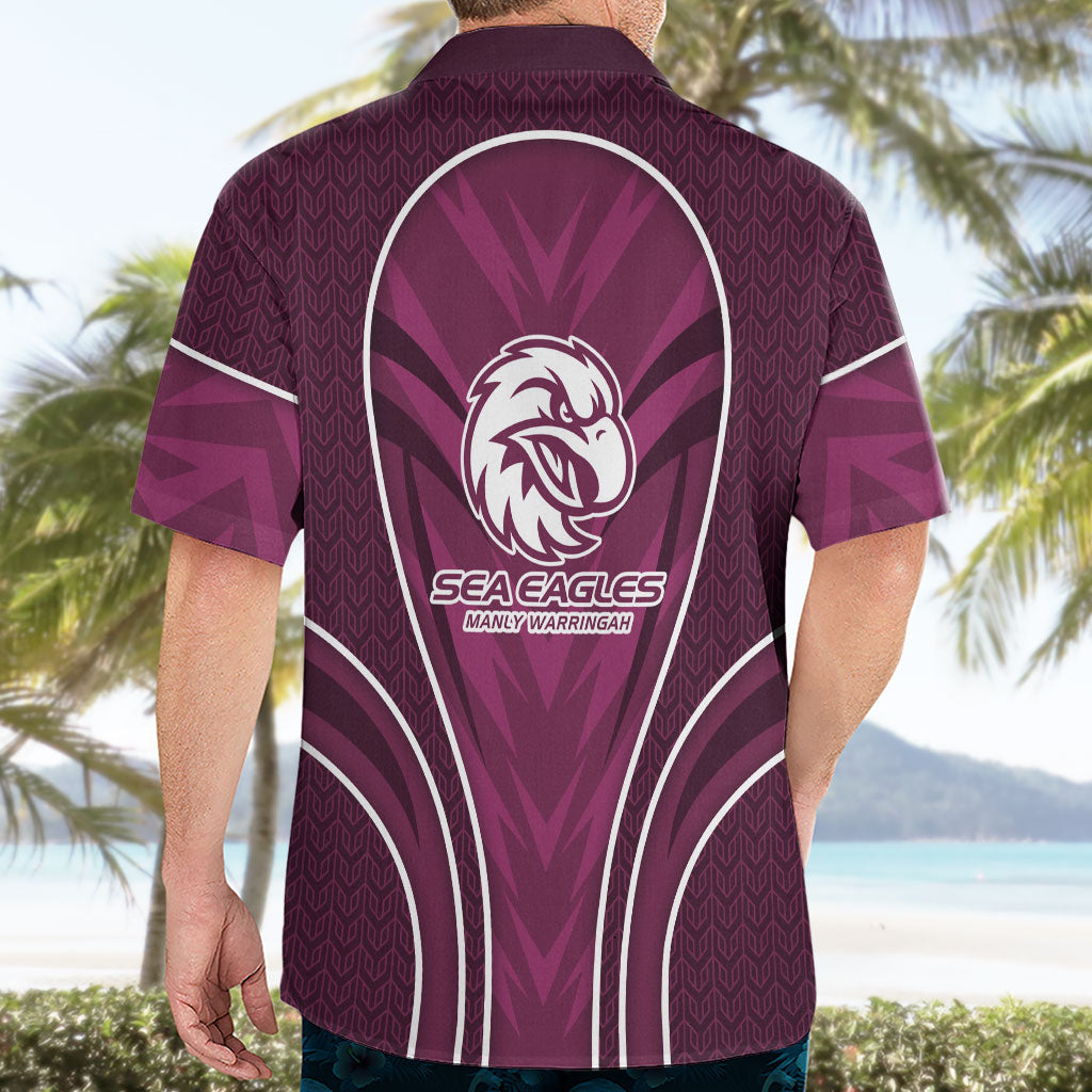 Manly Warringah Sea Eagles Rugby Mascot Hawaiian Shirt Australian Rugby Culture - Tribal Inspired Eagle