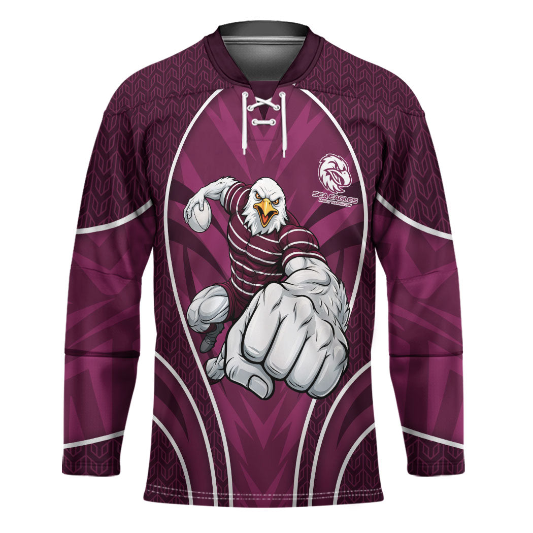 Manly Warringah Sea Eagles Rugby Mascot Hockey Jersey Australian Rugby Culture - Tribal Inspired Eagle