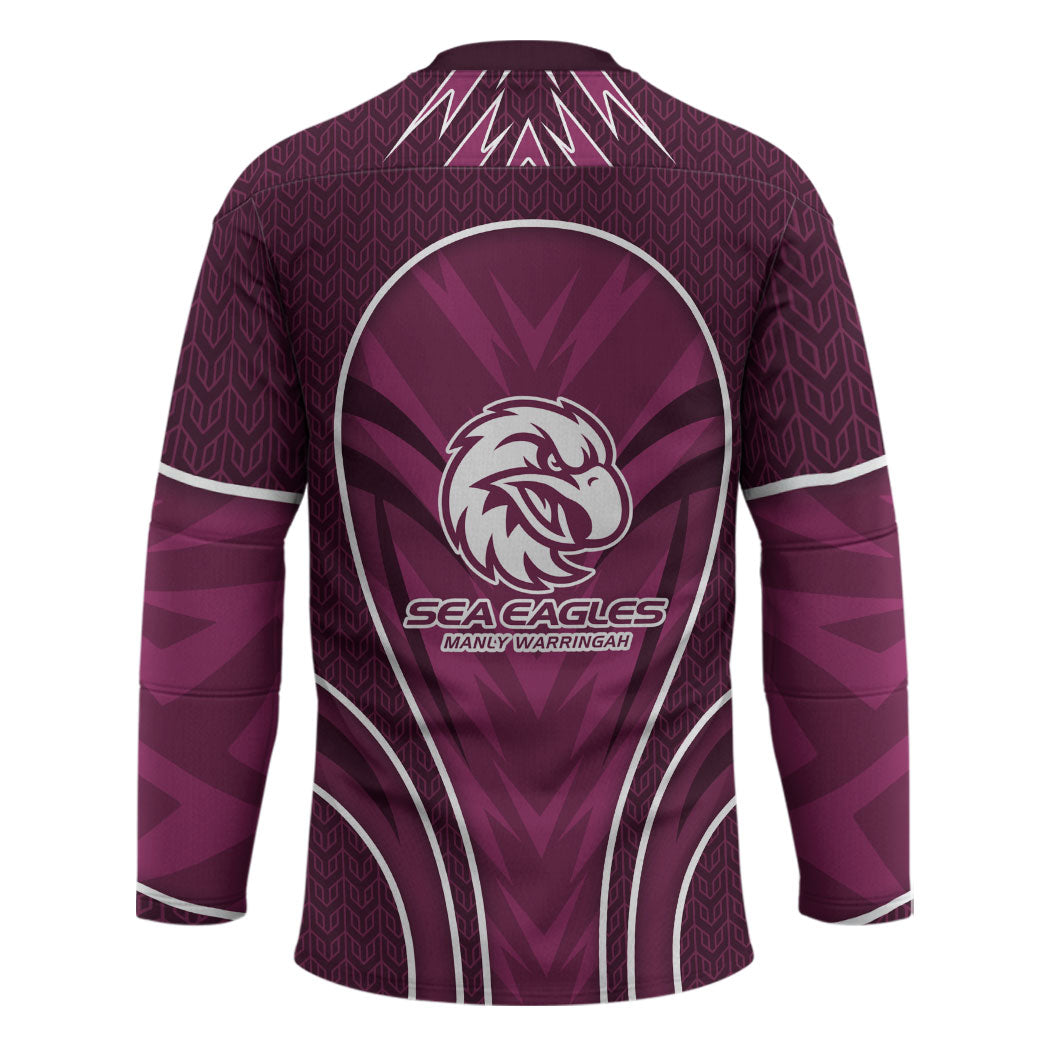 Manly Warringah Sea Eagles Rugby Mascot Hockey Jersey Australian Rugby Culture - Tribal Inspired Eagle