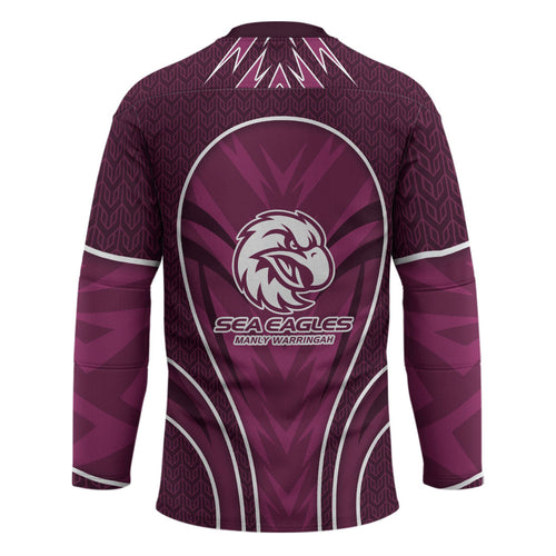 Manly Warringah Sea Eagles Rugby Mascot Hockey Jersey Australian Rugby Culture - Tribal Inspired Eagle