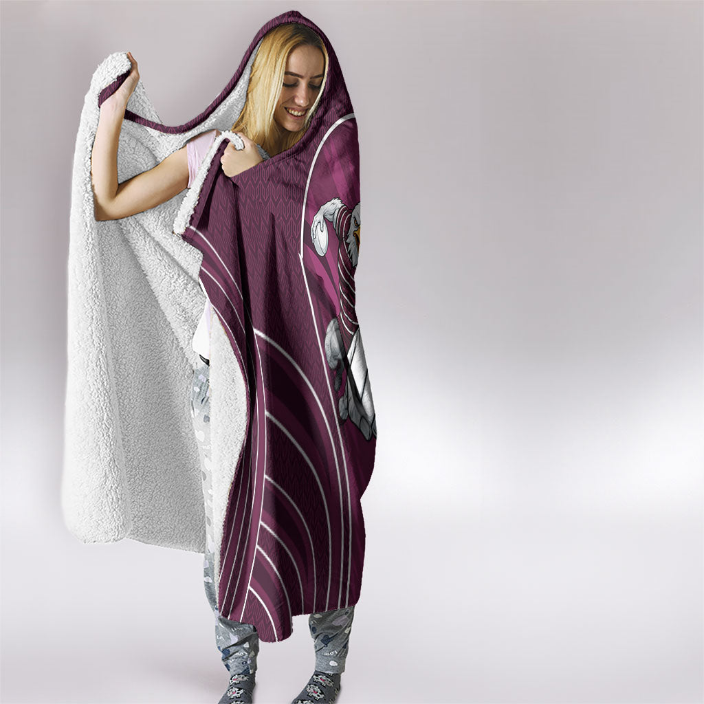 Manly Warringah Sea Eagles Rugby Mascot Hooded Blanket Australian Rugby Culture - Tribal Inspired Eagle