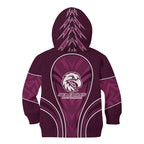 Manly Warringah Sea Eagles Rugby Mascot Kid Hoodie Australian Rugby Culture - Tribal Inspired Eagle