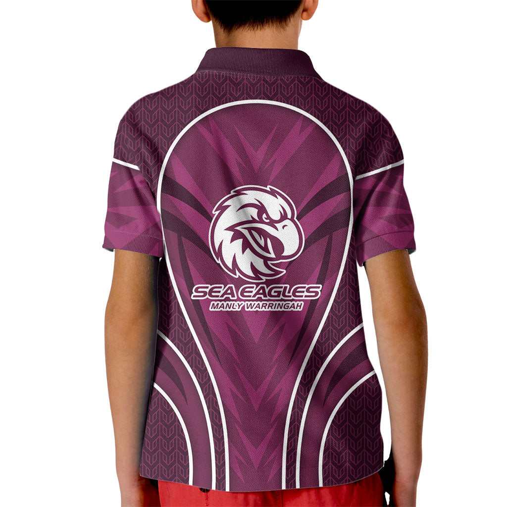 Manly Warringah Sea Eagles Rugby Mascot Kid Polo Shirt Australian Rugby Culture - Tribal Inspired Eagle