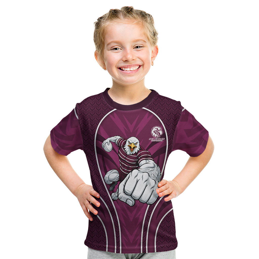 Manly Warringah Sea Eagles Rugby Mascot Kid T Shirt Australian Rugby Culture - Tribal Inspired Eagle