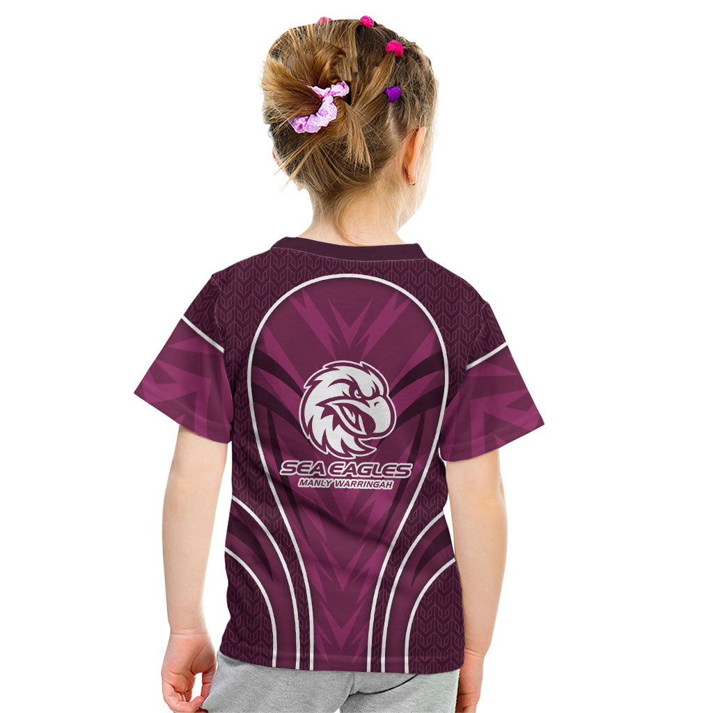 Manly Warringah Sea Eagles Rugby Mascot Kid T Shirt Australian Rugby Culture - Tribal Inspired Eagle