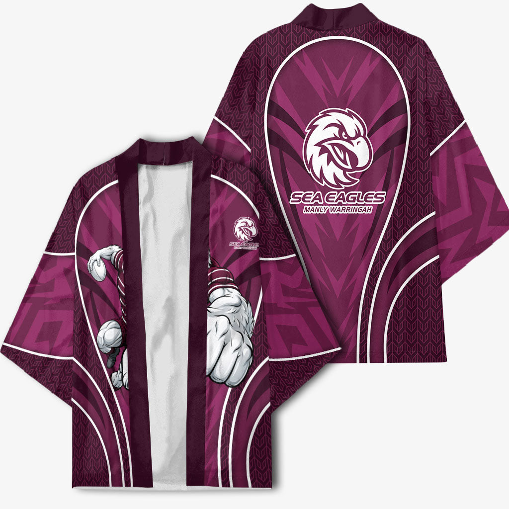 Manly Warringah Sea Eagles Rugby Mascot Kimono Australian Rugby Culture - Tribal Inspired Eagle