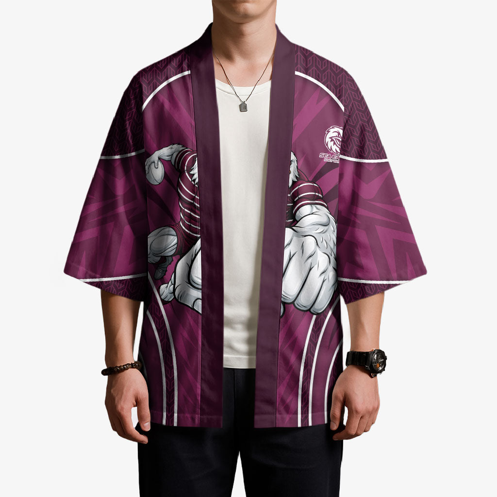 Manly Warringah Sea Eagles Rugby Mascot Kimono Australian Rugby Culture - Tribal Inspired Eagle