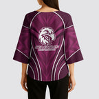 Manly Warringah Sea Eagles Rugby Mascot Kimono Sleeve Blouse Australian Rugby Culture - Tribal Inspired Eagle