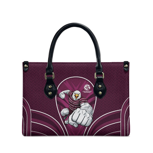 Manly Warringah Sea Eagles Rugby Mascot Leather Bag Australian Rugby Culture - Tribal Inspired Eagle