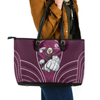 Manly Warringah Sea Eagles Rugby Mascot Leather Tote Bag Australian Rugby Culture - Tribal Inspired Eagle