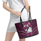 Manly Warringah Sea Eagles Rugby Mascot Leather Tote Bag Australian Rugby Culture - Tribal Inspired Eagle