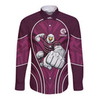 Manly Warringah Sea Eagles Rugby Mascot Long Sleeve Button Shirt Australian Rugby Culture - Tribal Inspired Eagle