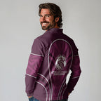 Manly Warringah Sea Eagles Rugby Mascot Long Sleeve Polo Shirt Australian Rugby Culture - Tribal Inspired Eagle