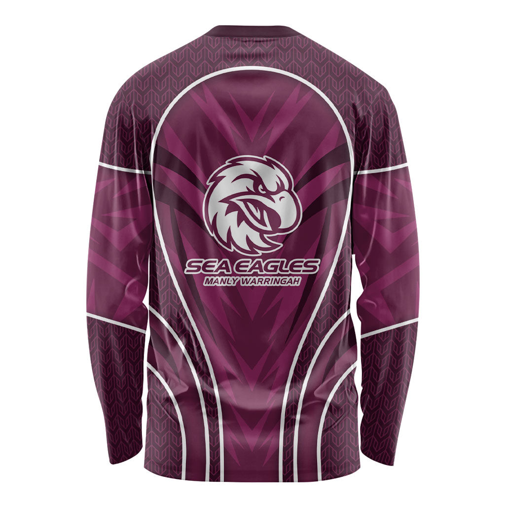 Manly Warringah Sea Eagles Rugby Mascot Long Sleeve Shirt Australian Rugby Culture - Tribal Inspired Eagle