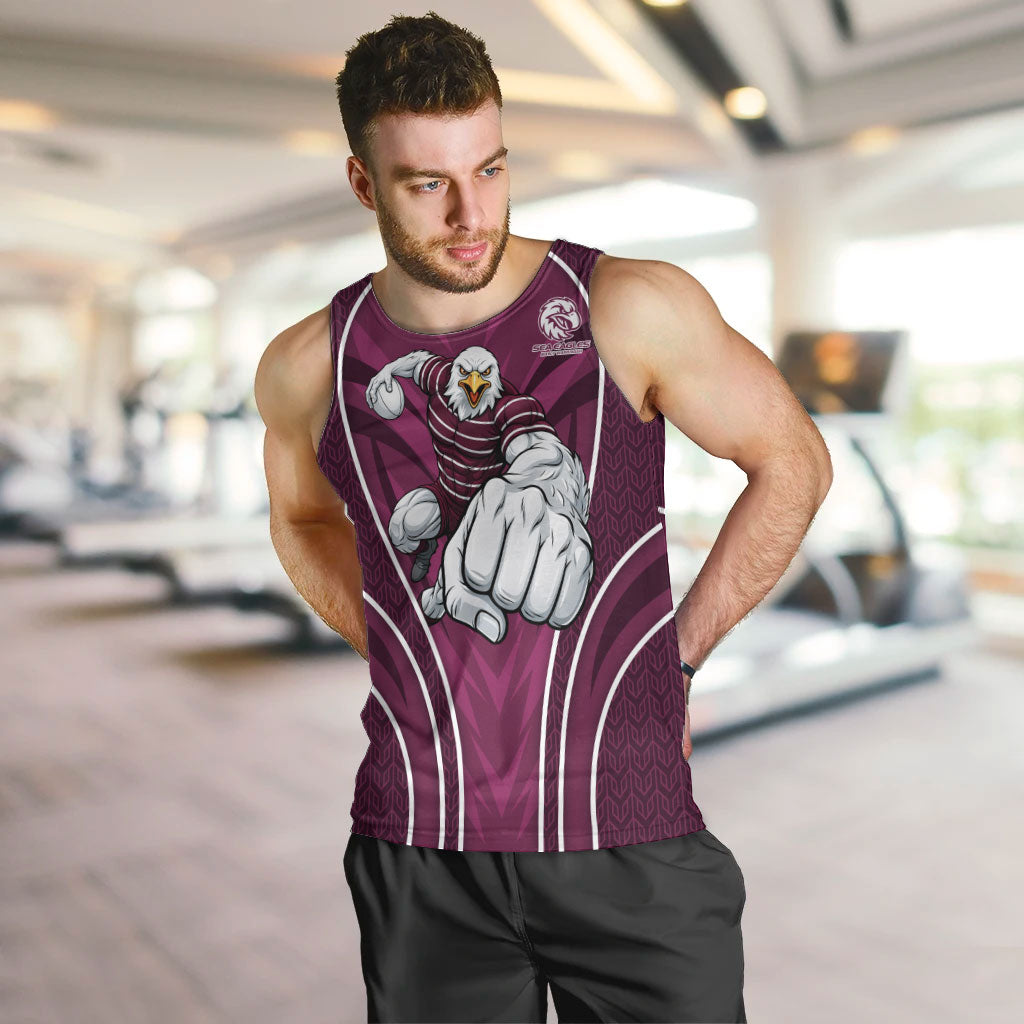 Manly Warringah Sea Eagles Rugby Mascot Men Tank Top Australian Rugby Culture - Tribal Inspired Eagle