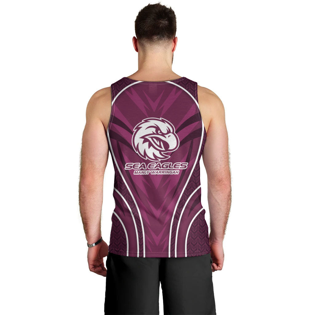 Manly Warringah Sea Eagles Rugby Mascot Men Tank Top Australian Rugby Culture - Tribal Inspired Eagle
