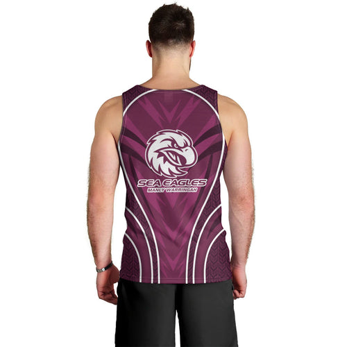Manly Warringah Sea Eagles Rugby Mascot Men Tank Top Australian Rugby Culture - Tribal Inspired Eagle