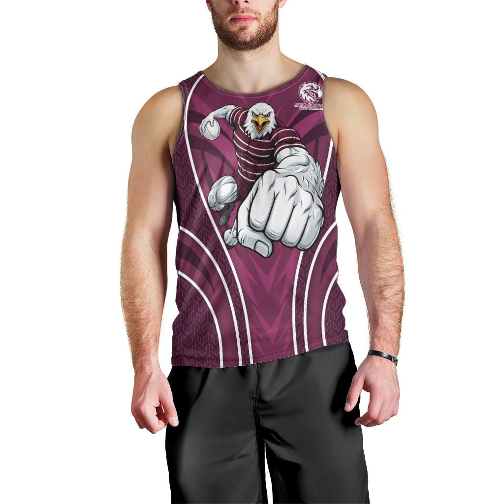 Manly Warringah Sea Eagles Rugby Mascot Men Tank Top Australian Rugby Culture - Tribal Inspired Eagle