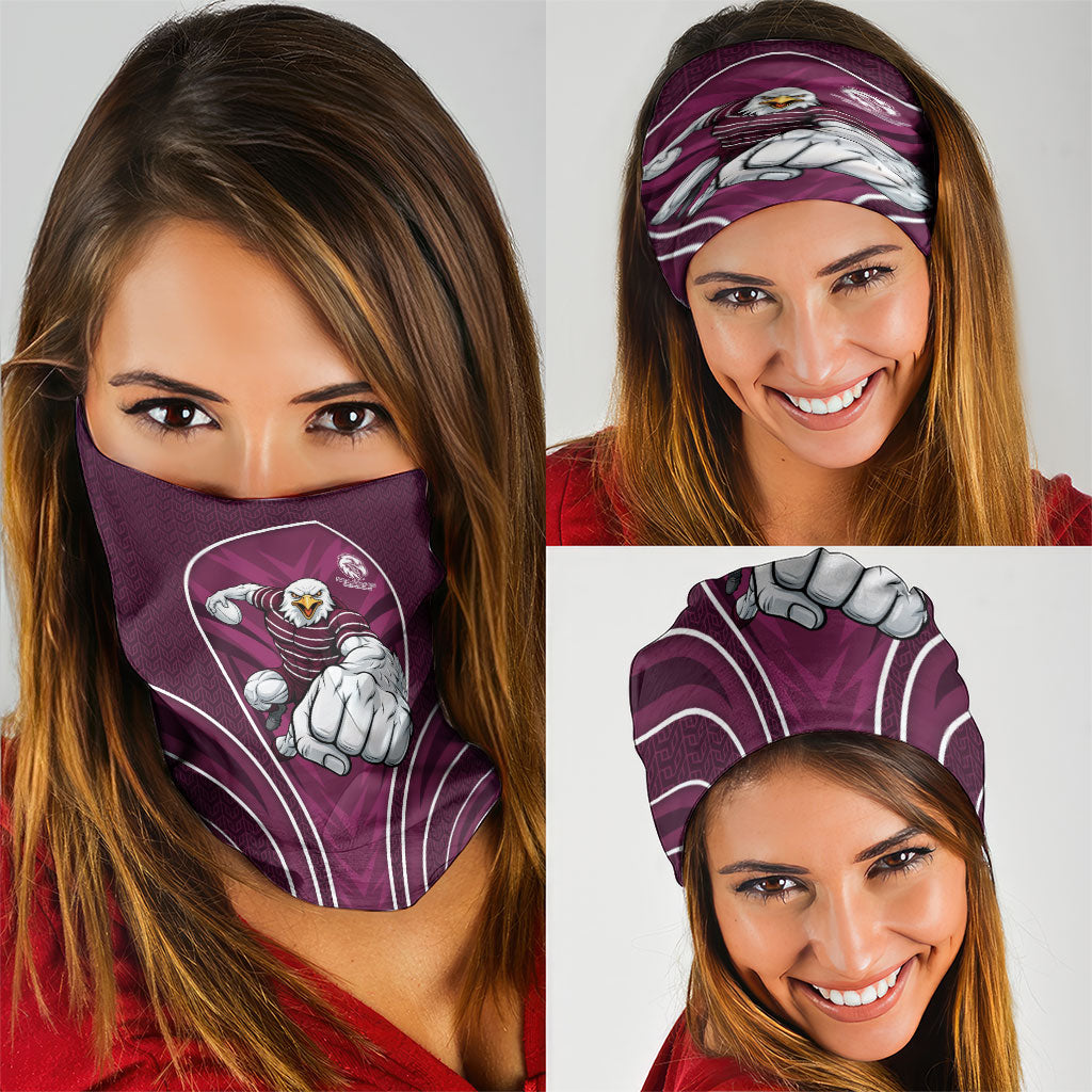 Manly Warringah Sea Eagles Rugby Mascot Neck Gaiter Australian Rugby Culture - Tribal Inspired Eagle