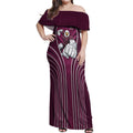 Manly Warringah Sea Eagles Rugby Mascot Off Shoulder Maxi Dress Australian Rugby Culture - Tribal Inspired Eagle