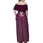 Manly Warringah Sea Eagles Rugby Mascot Off Shoulder Maxi Dress Australian Rugby Culture - Tribal Inspired Eagle
