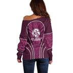 Manly Warringah Sea Eagles Rugby Mascot Off Shoulder Sweater Australian Rugby Culture - Tribal Inspired Eagle