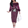 Manly Warringah Sea Eagles Rugby Mascot Off The Shoulder Long Sleeve Dress Australian Rugby Culture - Tribal Inspired Eagle