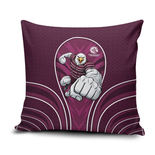 Manly Warringah Sea Eagles Rugby Mascot Pillow Cover Australian Rugby Culture - Tribal Inspired Eagle