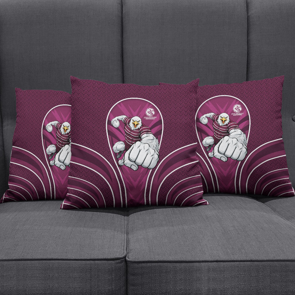 Manly Warringah Sea Eagles Rugby Mascot Pillow Cover Australian Rugby Culture - Tribal Inspired Eagle