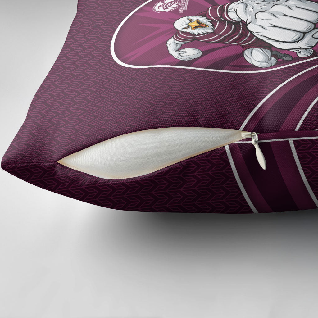 Manly Warringah Sea Eagles Rugby Mascot Pillow Cover Australian Rugby Culture - Tribal Inspired Eagle