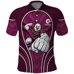 Manly Warringah Sea Eagles Rugby Mascot Polo Shirt Australian Rugby Culture - Tribal Inspired Eagle