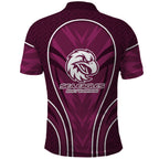 Manly Warringah Sea Eagles Rugby Mascot Polo Shirt Australian Rugby Culture - Tribal Inspired Eagle
