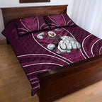 Manly Warringah Sea Eagles Rugby Mascot Quilt Bed Set Australian Rugby Culture - Tribal Inspired Eagle