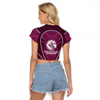 Manly Warringah Sea Eagles Rugby Mascot Raglan Cropped T Shirt Australian Rugby Culture - Tribal Inspired Eagle