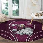 Manly Warringah Sea Eagles Rugby Mascot Round Carpet Australian Rugby Culture - Tribal Inspired Eagle