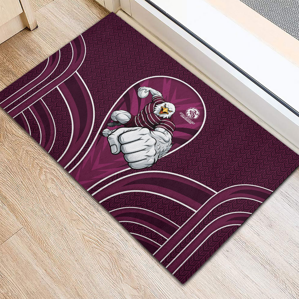 Manly Warringah Sea Eagles Rugby Mascot Rubber Doormat Australian Rugby Culture - Tribal Inspired Eagle