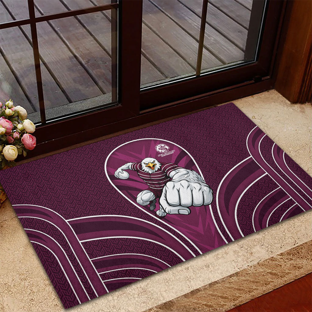 Manly Warringah Sea Eagles Rugby Mascot Rubber Doormat Australian Rugby Culture - Tribal Inspired Eagle