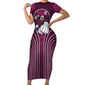 Manly Warringah Sea Eagles Rugby Mascot Short Sleeve Bodycon Dress Australian Rugby Culture - Tribal Inspired Eagle