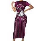 Manly Warringah Sea Eagles Rugby Mascot Short Sleeve Bodycon Dress Australian Rugby Culture - Tribal Inspired Eagle