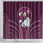 Manly Warringah Sea Eagles Rugby Mascot Shower Curtain Australian Rugby Culture - Tribal Inspired Eagle