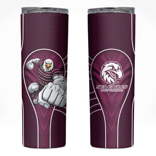 Manly Warringah Sea Eagles Rugby Mascot Skinny Tumbler Australian Rugby Culture - Tribal Inspired Eagle