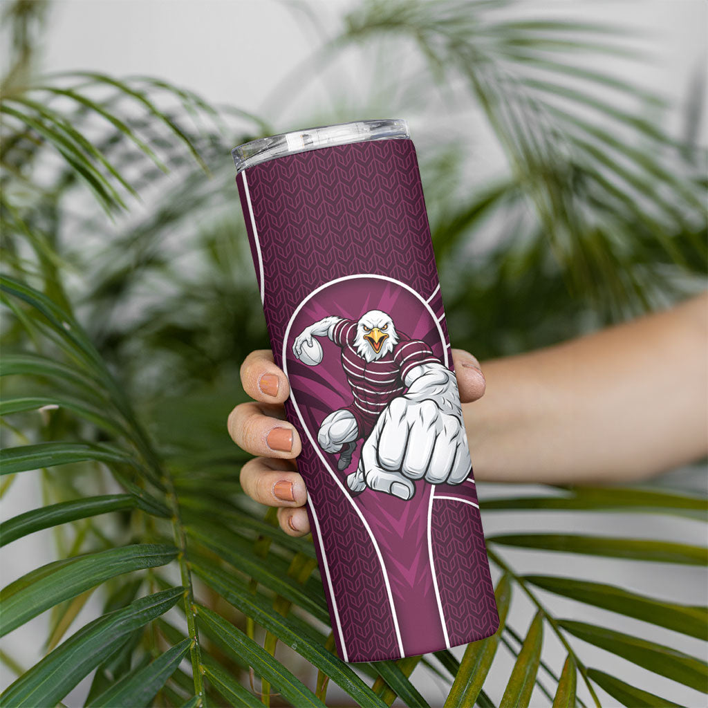 Manly Warringah Sea Eagles Rugby Mascot Skinny Tumbler Australian Rugby Culture - Tribal Inspired Eagle