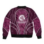 Manly Warringah Sea Eagles Rugby Mascot Sleeve Zip Bomber Jacket Australian Rugby Culture - Tribal Inspired Eagle