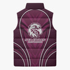Manly Warringah Sea Eagles Rugby Mascot Sleeveless Puffer Jacket Australian Rugby Culture - Tribal Inspired Eagle