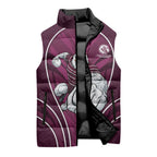 Manly Warringah Sea Eagles Rugby Mascot Sleeveless Puffer Jacket Australian Rugby Culture - Tribal Inspired Eagle